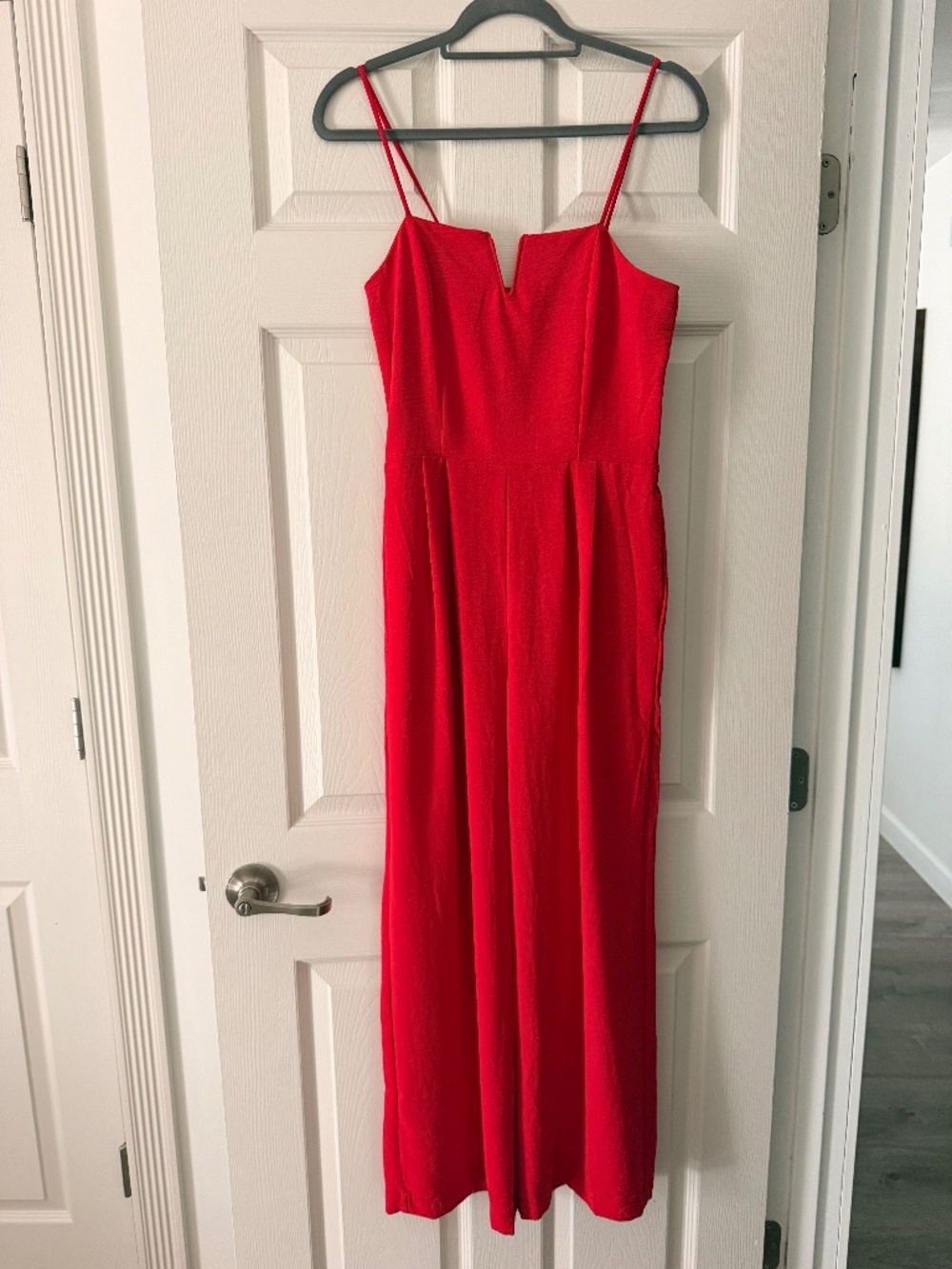 Red jumpsuit. Monteau size M